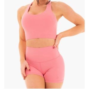 Ryderwear NKD Sports Bra and High Waisted Shorts in Rose Size Medium